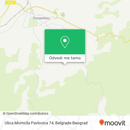 Ulica Momcila Pavlovica 74 mapa