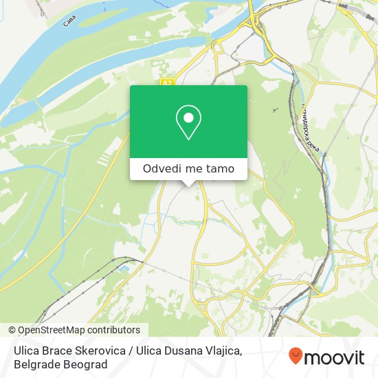 Ulica Brace Skerovica / Ulica Dusana Vlajica mapa