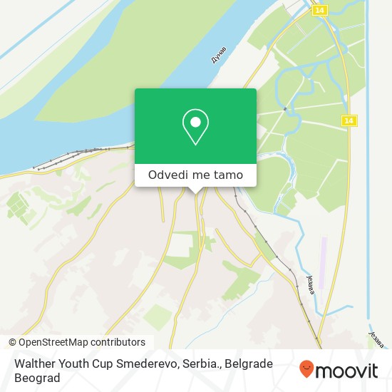 Walther Youth Cup Smederevo, Serbia. mapa