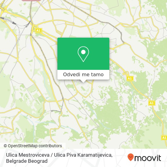 Ulica Mestroviceva / Ulica Piva Karamatijevica mapa