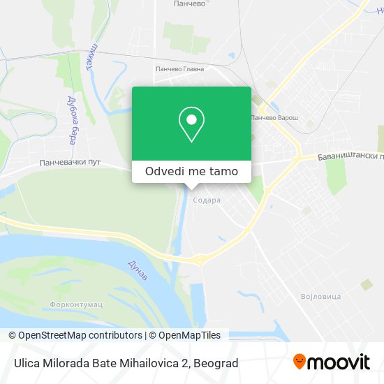 Ulica Milorada Bate Mihailovica 2 mapa