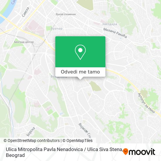 Ulica Mitropolita Pavla Nenadovica / Ulica Siva Stena mapa