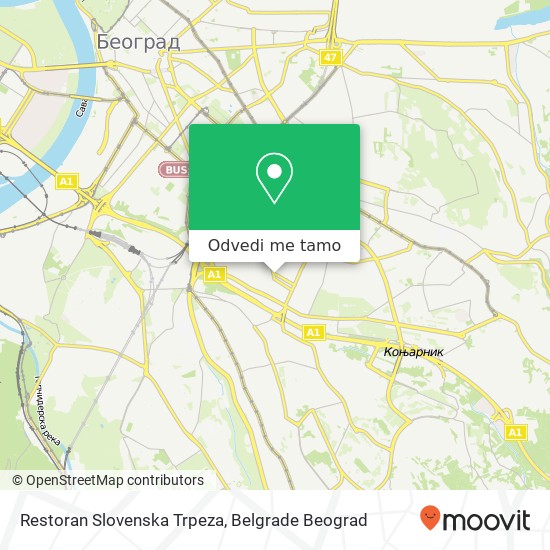 Restoran Slovenska Trpeza mapa