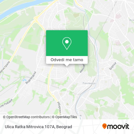 Ulica Ratka Mitrovica 107А mapa