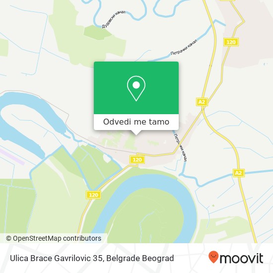 Ulica Brace Gavrilovic 35 mapa