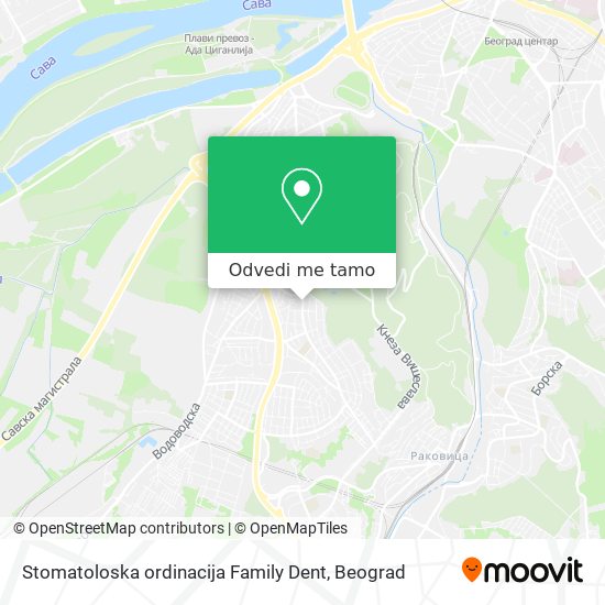 Stomatoloska ordinacija Family Dent mapa