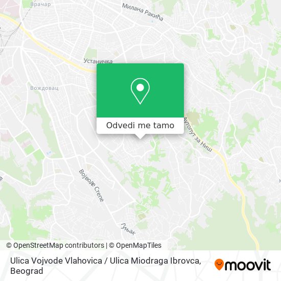 Ulica Vojvode Vlahovica / Ulica Miodraga Ibrovca mapa