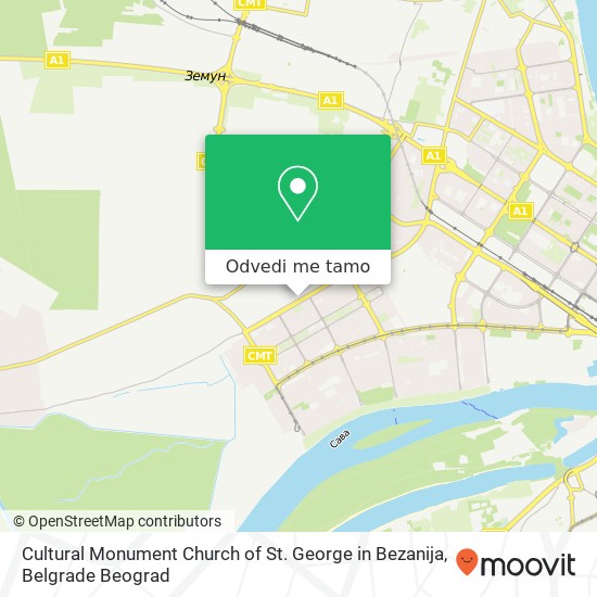 Cultural Monument Church of St. George in Bezanija mapa