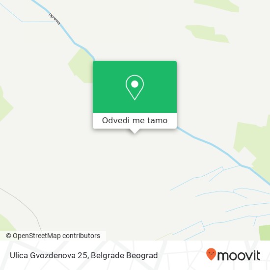 Ulica Gvozdenova 25 mapa