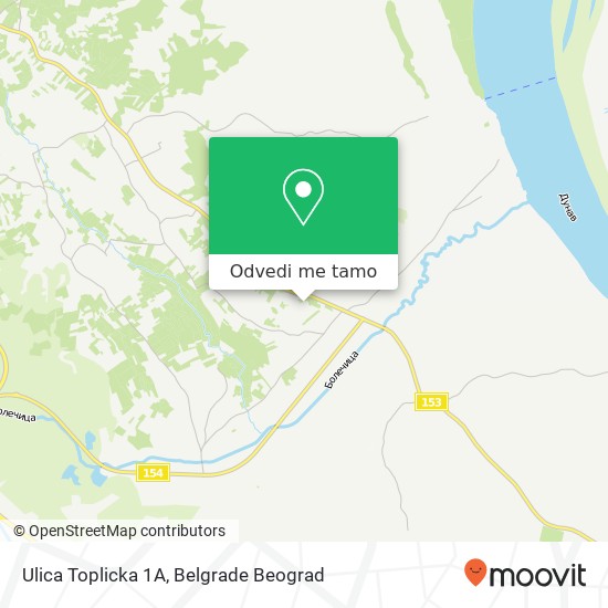 Ulica Toplicka 1А mapa