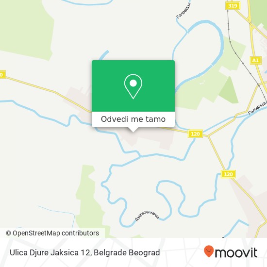 Ulica Djure Jaksica 12 mapa