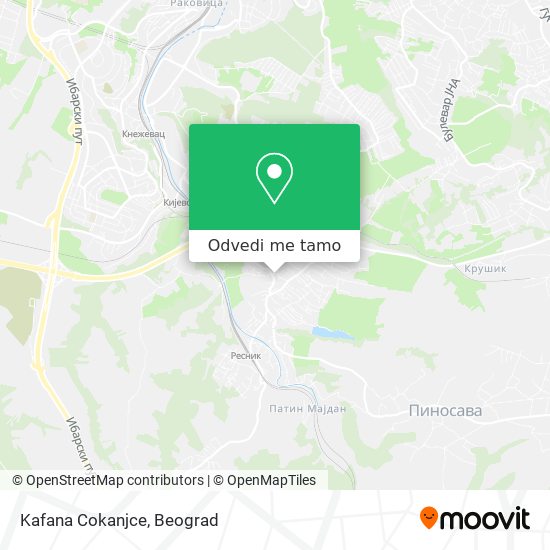 Kafana Cokanjce mapa