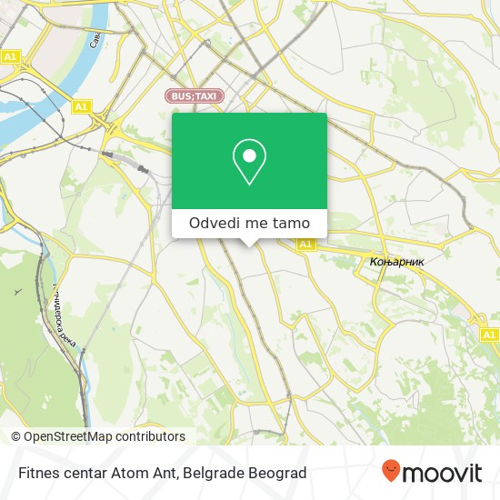 Fitnes centar Atom Ant mapa