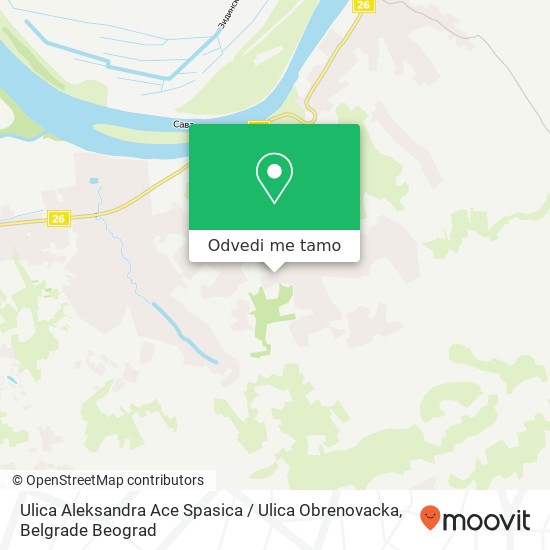 Ulica Aleksandra Ace Spasica / Ulica Obrenovacka mapa