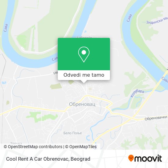 Cool Rent A Car Obrenovac mapa