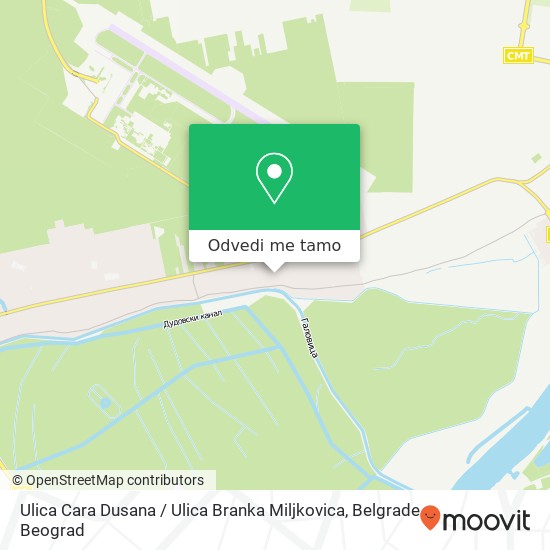 Ulica Cara Dusana / Ulica Branka Miljkovica mapa