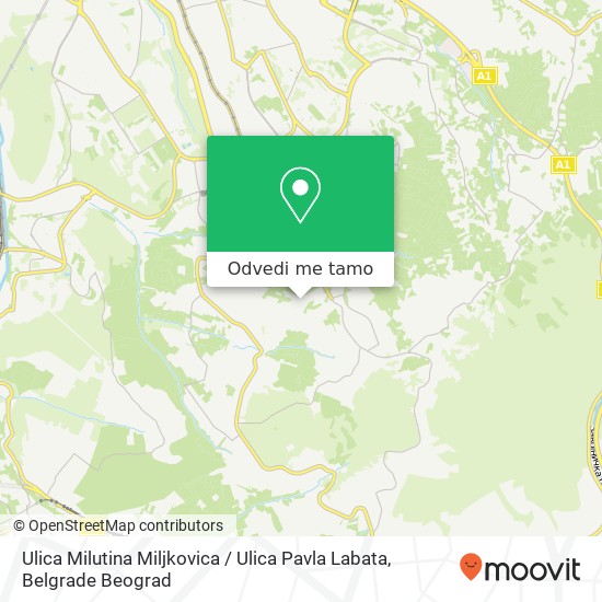 Ulica Milutina Miljkovica / Ulica Pavla Labata mapa