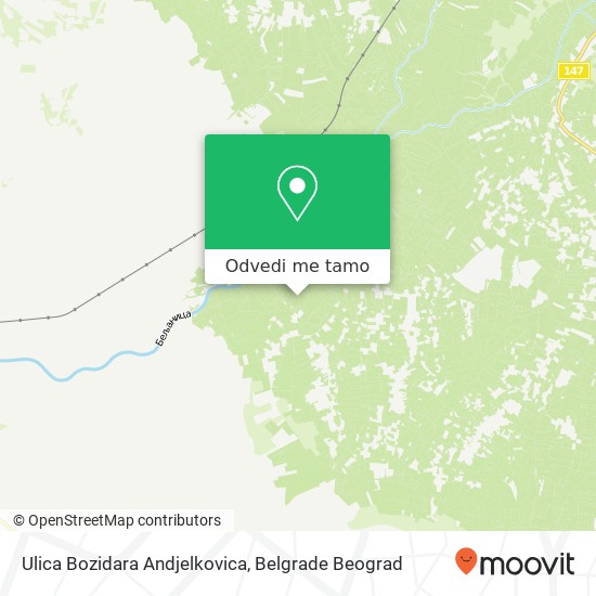 Ulica Bozidara Andjelkovica mapa