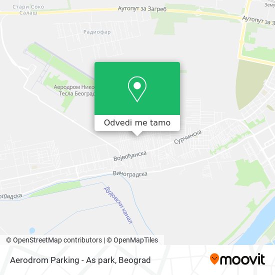 Aerodrom Parking - As park mapa