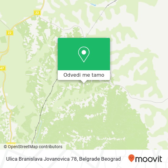 Ulica Branislava Jovanovica 78 mapa