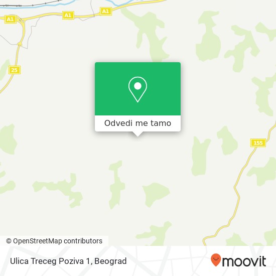 Ulica Treceg Poziva 1 mapa