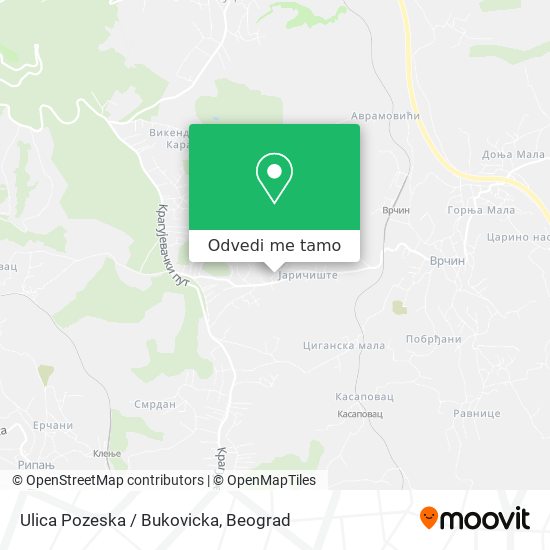 Ulica Pozeska / Bukovicka mapa