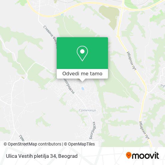 Ulica Vestih pletilja 34 mapa