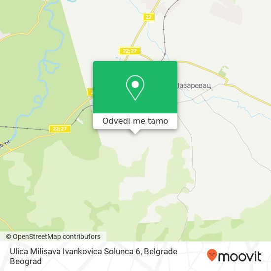 Ulica Milisava Ivankovica Solunca 6 mapa