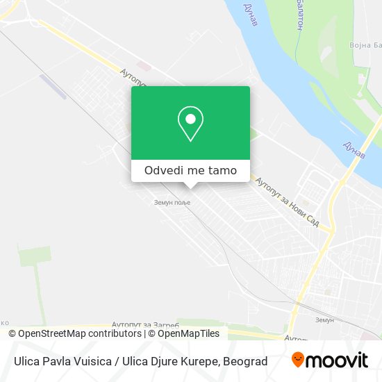 Ulica Pavla Vuisica / Ulica Djure Kurepe mapa