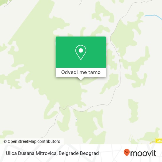 Ulica Dusana Mitrovica mapa