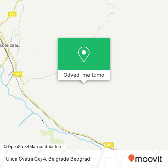 Ulica Cvetni Gaj 4 mapa