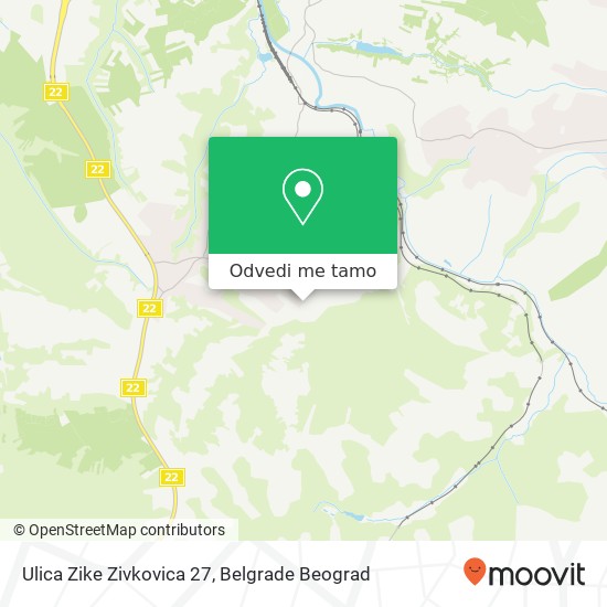 Ulica Zike Zivkovica 27 mapa