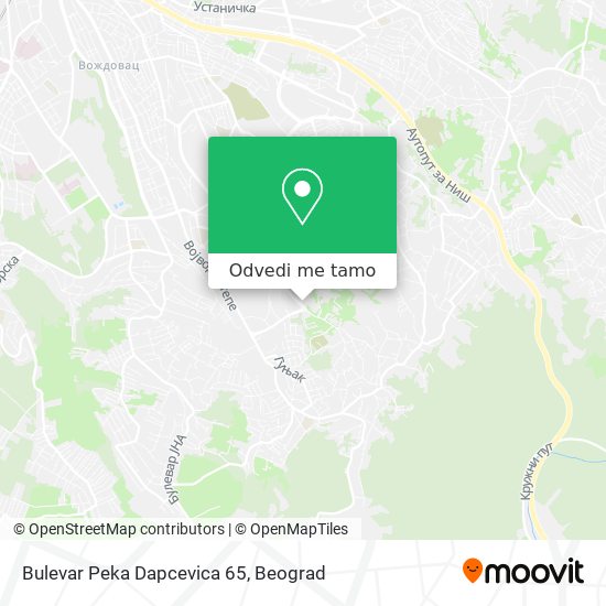 Bulevar Peka Dapcevica 65 mapa