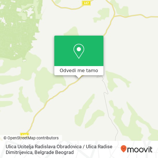 Ulica Ucitelja Radislava Obradovica / Ulica Radise Dimitrijevica mapa