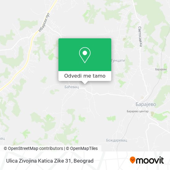 Ulica Zivojina Katica Zike 31 mapa