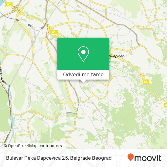 Bulevar Peka Dapcevica 25 mapa