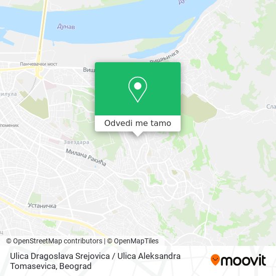 Ulica Dragoslava Srejovica / Ulica Aleksandra Tomasevica mapa