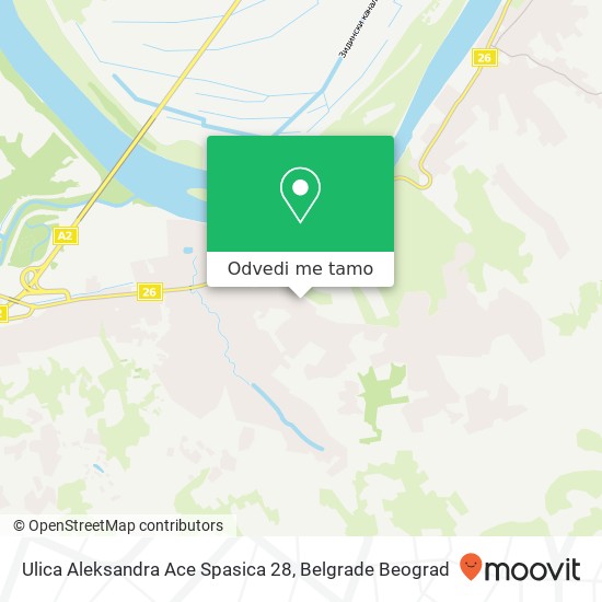 Ulica Aleksandra Ace Spasica 28 mapa