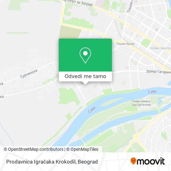 Prodavnica Igračaka Krokodil mapa