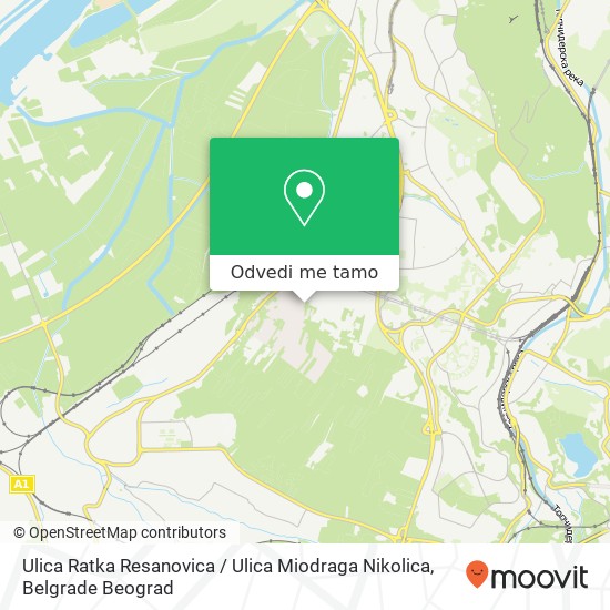 Ulica Ratka Resanovica / Ulica Miodraga Nikolica mapa