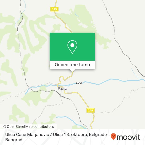 Ulica Cane Marjanovic / Ulica 13. oktobra mapa