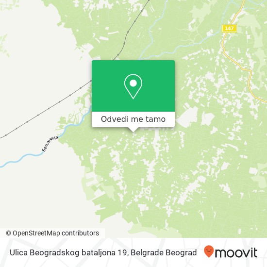 Ulica Beogradskog bataljona 19 mapa