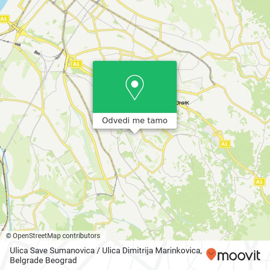 Ulica Save Sumanovica / Ulica Dimitrija Marinkovica mapa