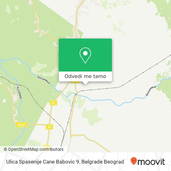 Ulica Spasenije Cane Babovic 9 mapa