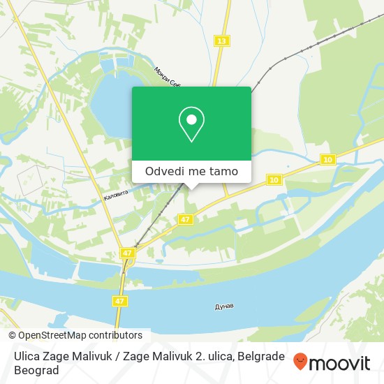 Ulica Zage Malivuk / Zage Malivuk 2. ulica mapa