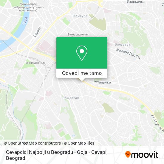 Cevapcici Najbolji u Beogradu - Goja - Cevapi mapa