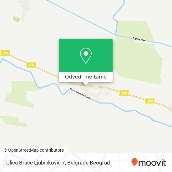 Ulica Brace Ljubinkovic 7 mapa