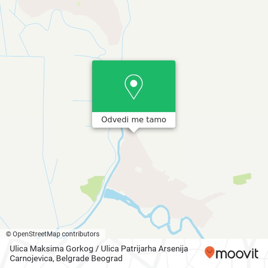 Ulica Maksima Gorkog / Ulica Patrijarha Arsenija Carnojevica mapa