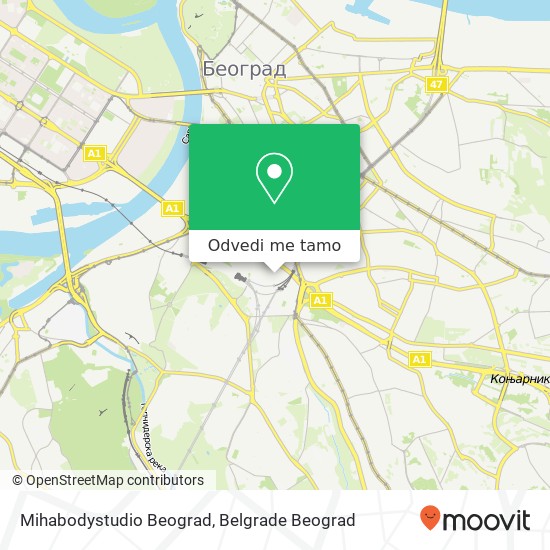 Mihabodystudio Beograd mapa