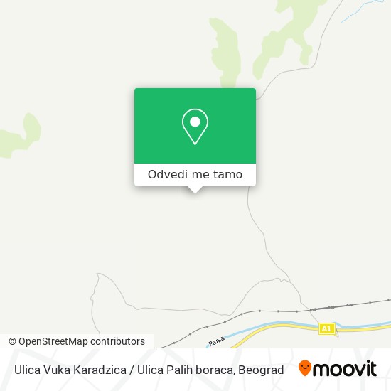 Ulica Vuka Karadzica / Ulica Palih boraca mapa